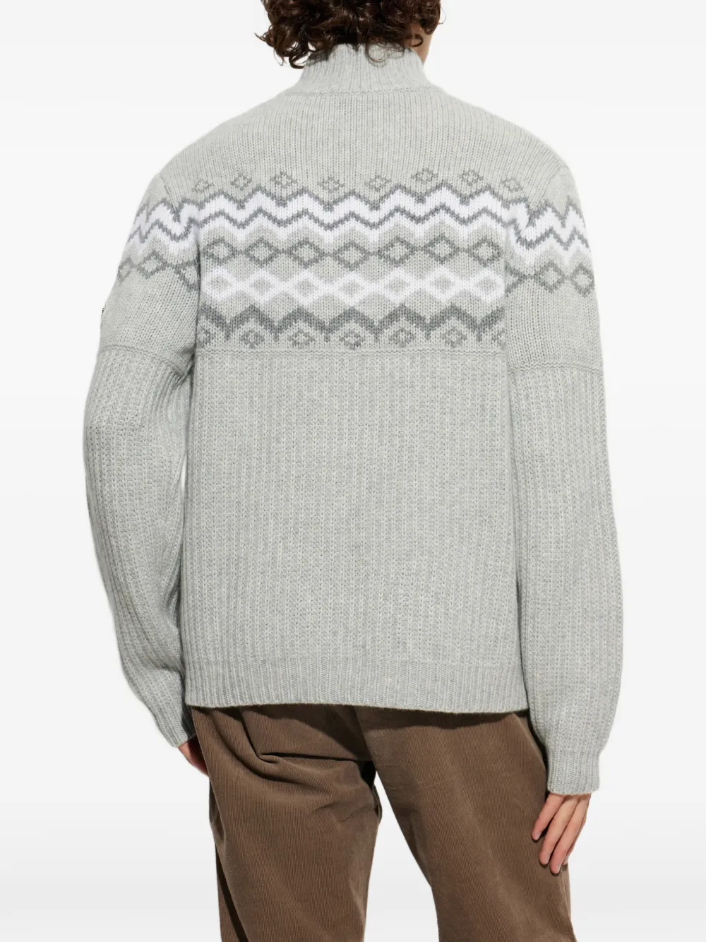 BOGNER Ludi Fair Isle Sweater in Grey, view 4