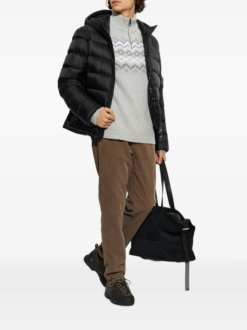 BOGNER Ludi Fair Isle Sweater in Grey, view 2