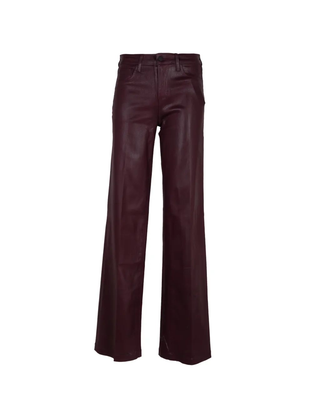 L'Agence Clayton coated wide-leg jeans - Rot