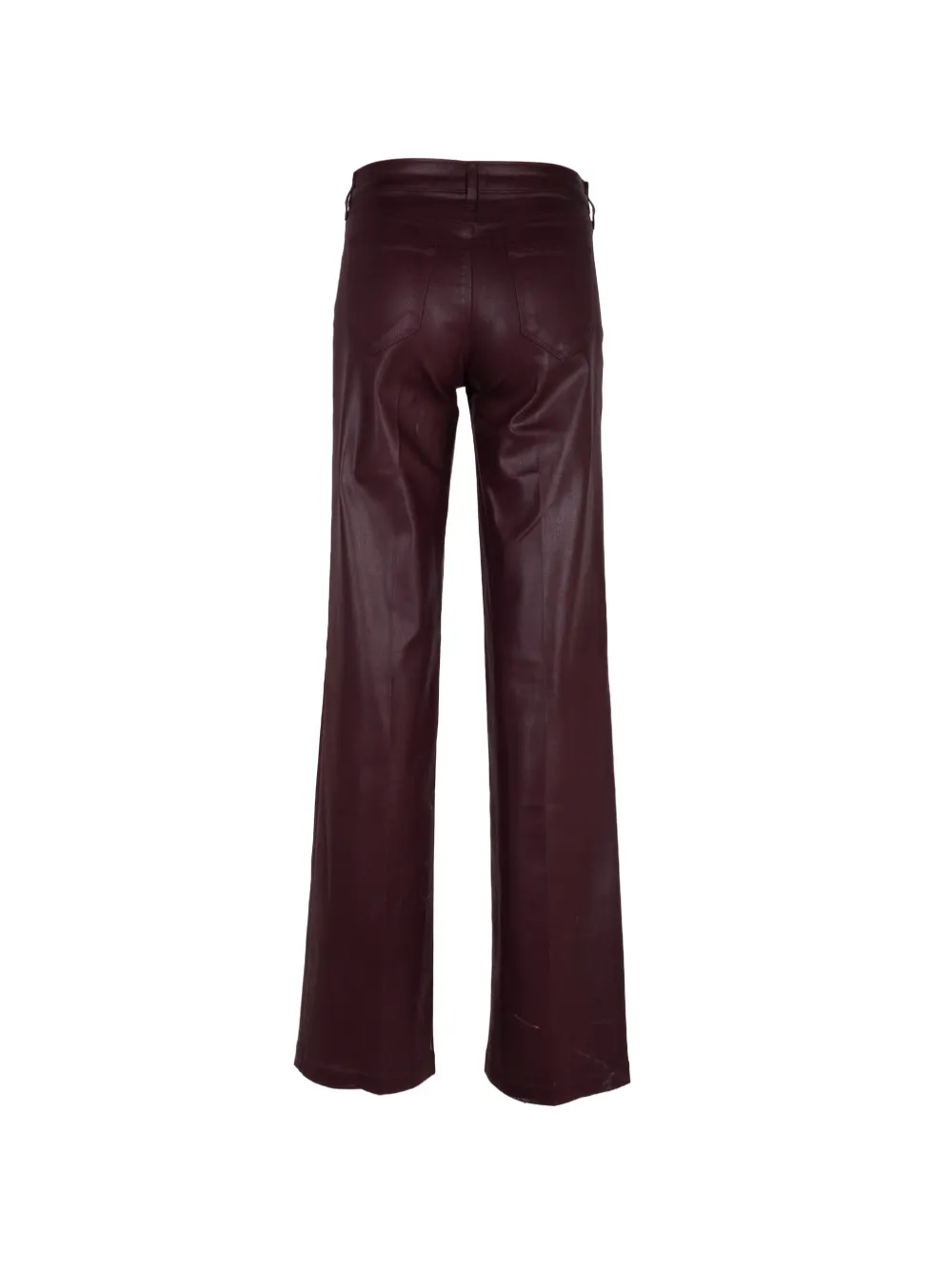 L'Agence Clayton coated wide-leg jeans Rood
