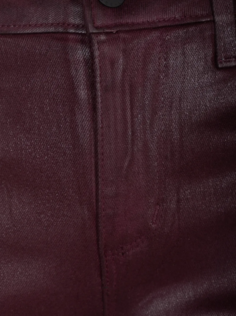 L'Agence Clayton coated wide-leg jeans Rood