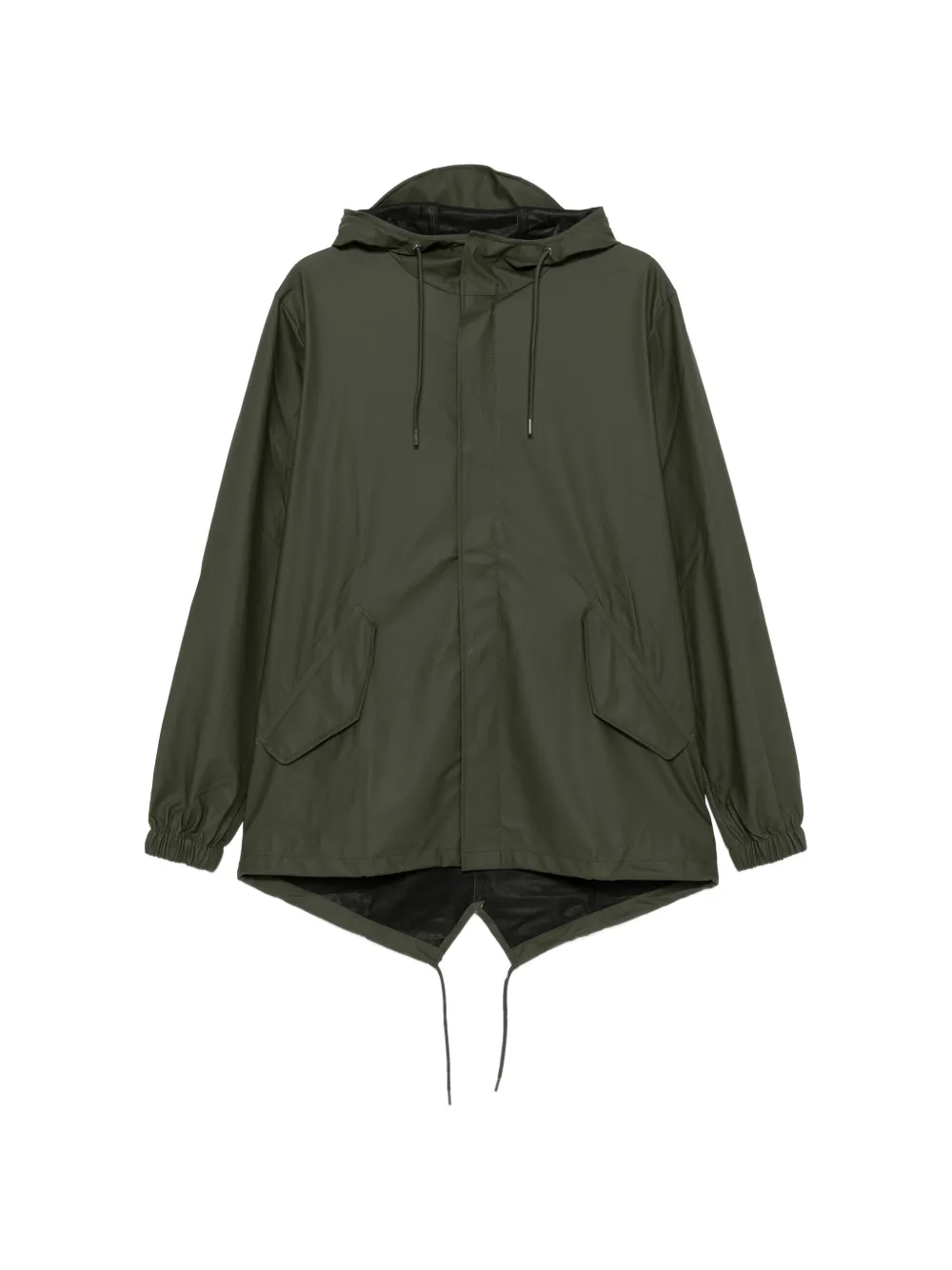 Rains Fishtail perfor ce jack met capuchon Groen