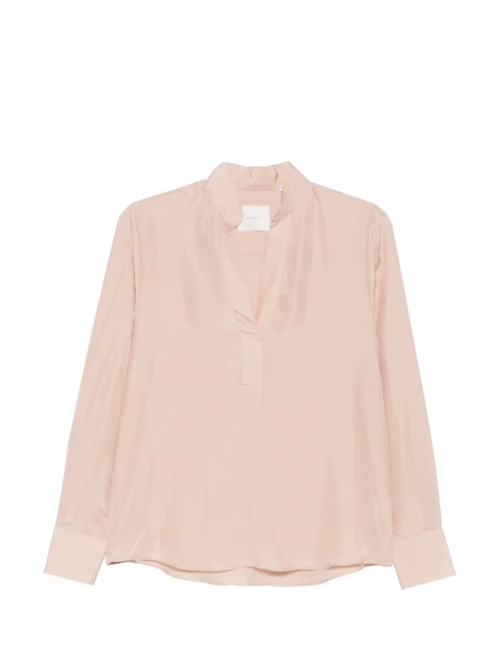 Xacus Krizia V-neck long-sleeve blouse Roze