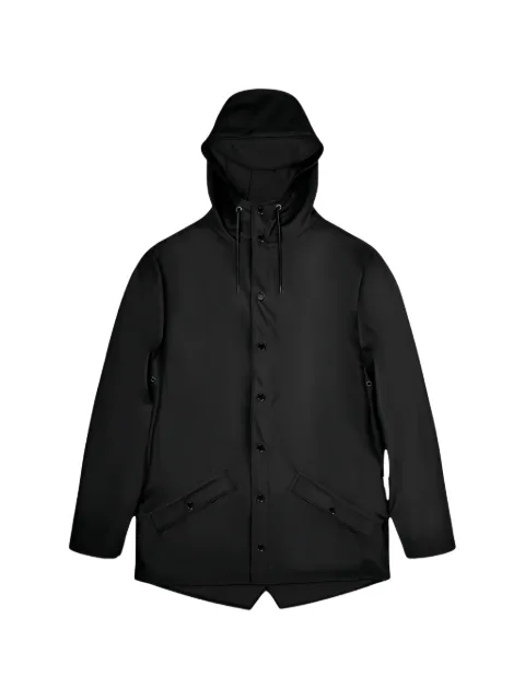 Rains hooded press-stud jacket