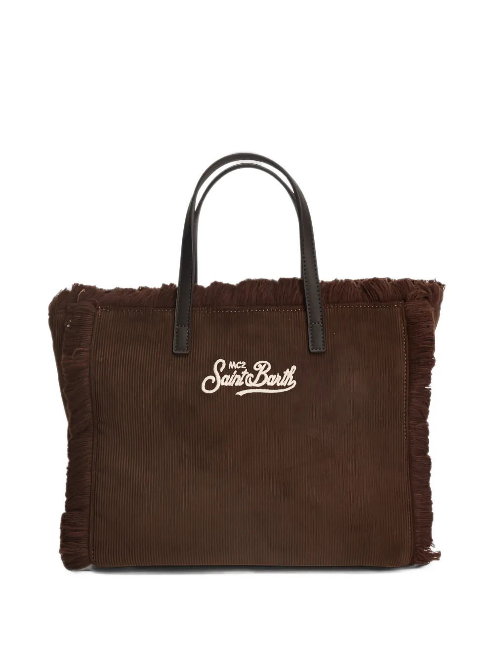 MC2 Saint Barth Colette corduroy fringed tote bag Bruin