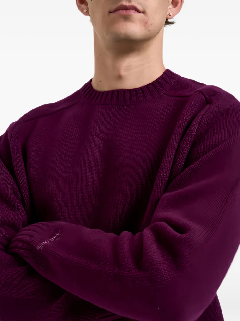 MC2 Saint Barth embroidered-logo sweater Paars