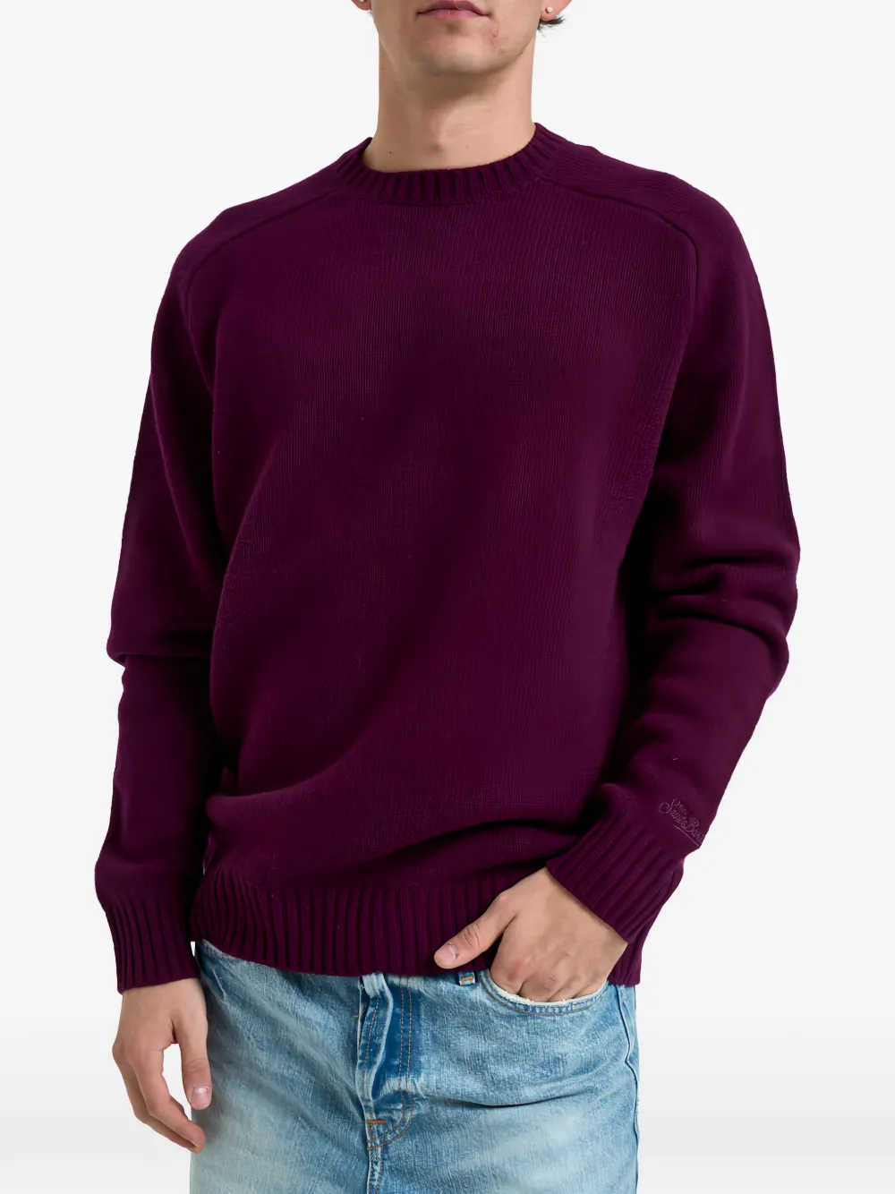 MC2 Saint Barth embroidered-logo sweater Paars