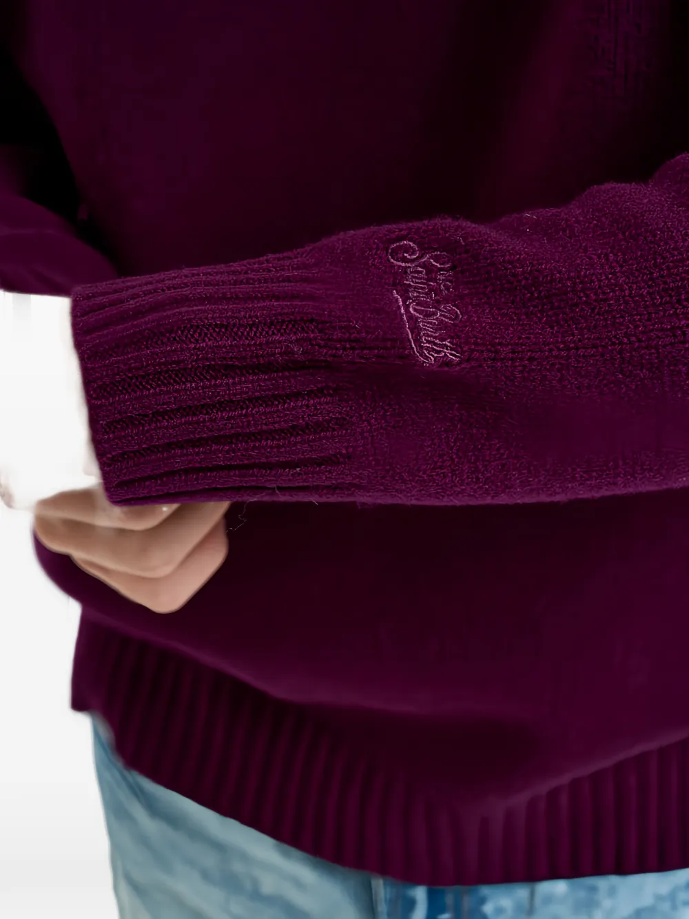 MC2 Saint Barth embroidered-logo sweater Paars