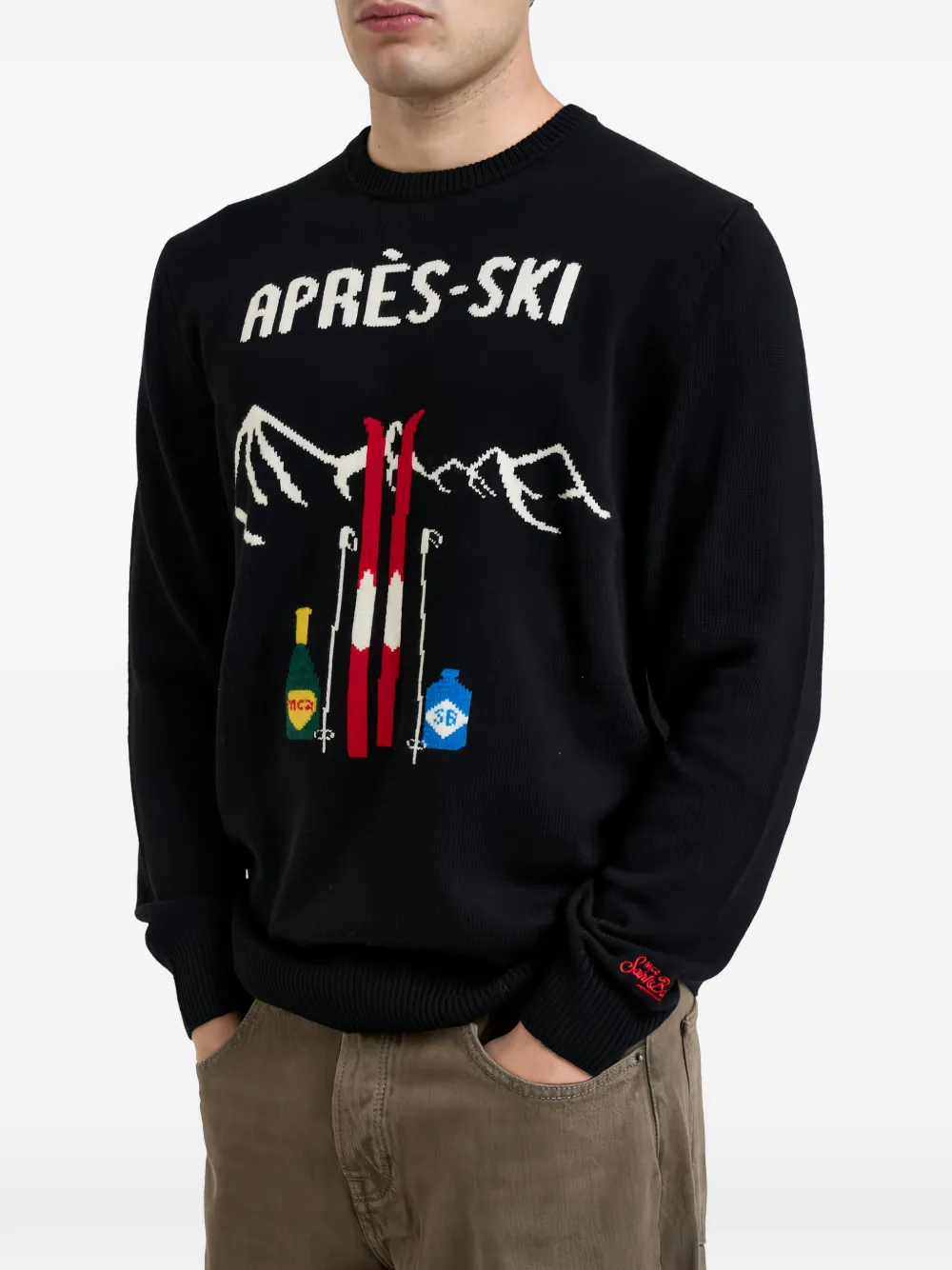 MC2 Saint Barth Après-Ski intarsia-knit sweater Zwart