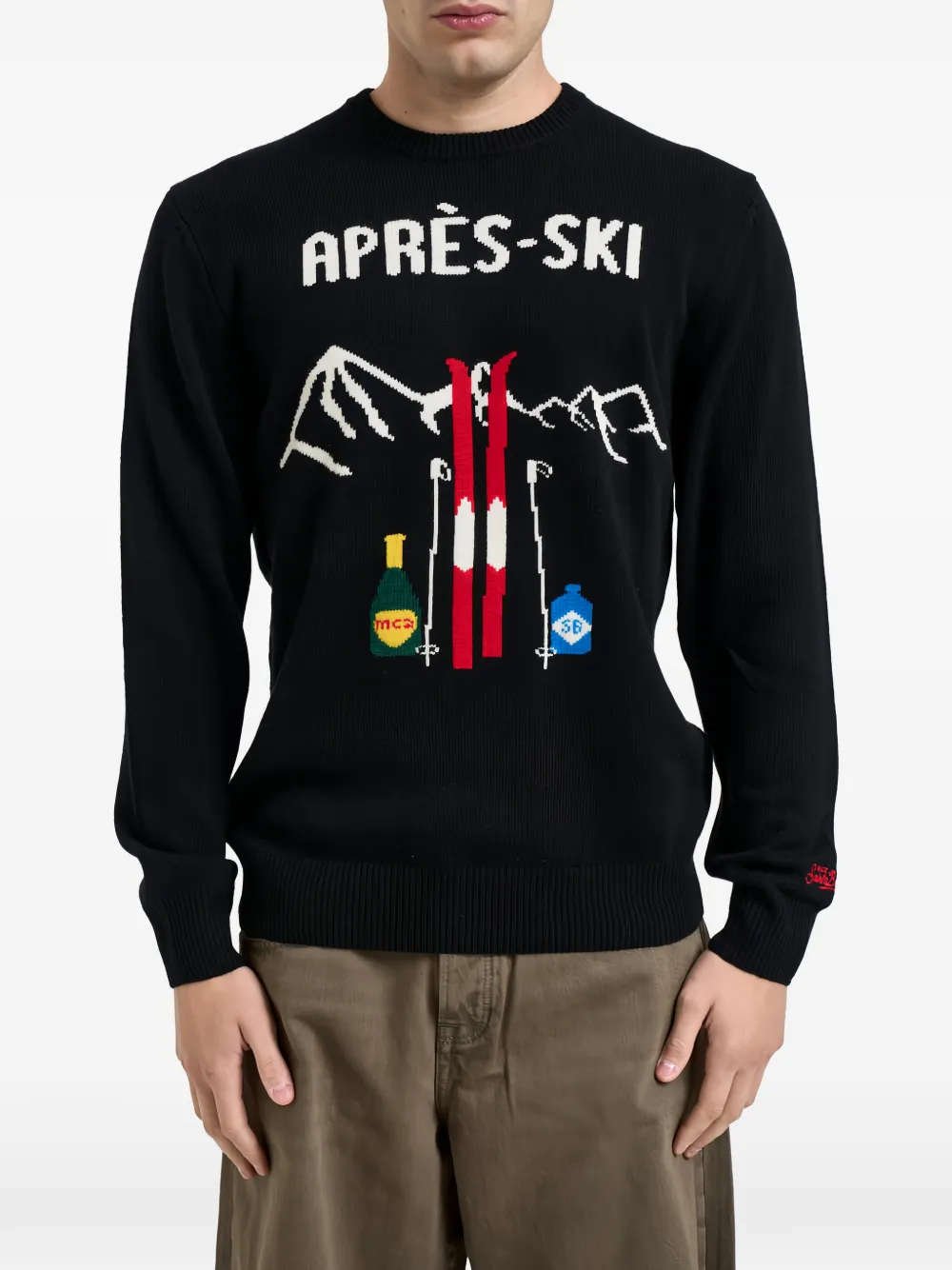 MC2 Saint Barth Après-Ski intarsia-knit sweater Zwart