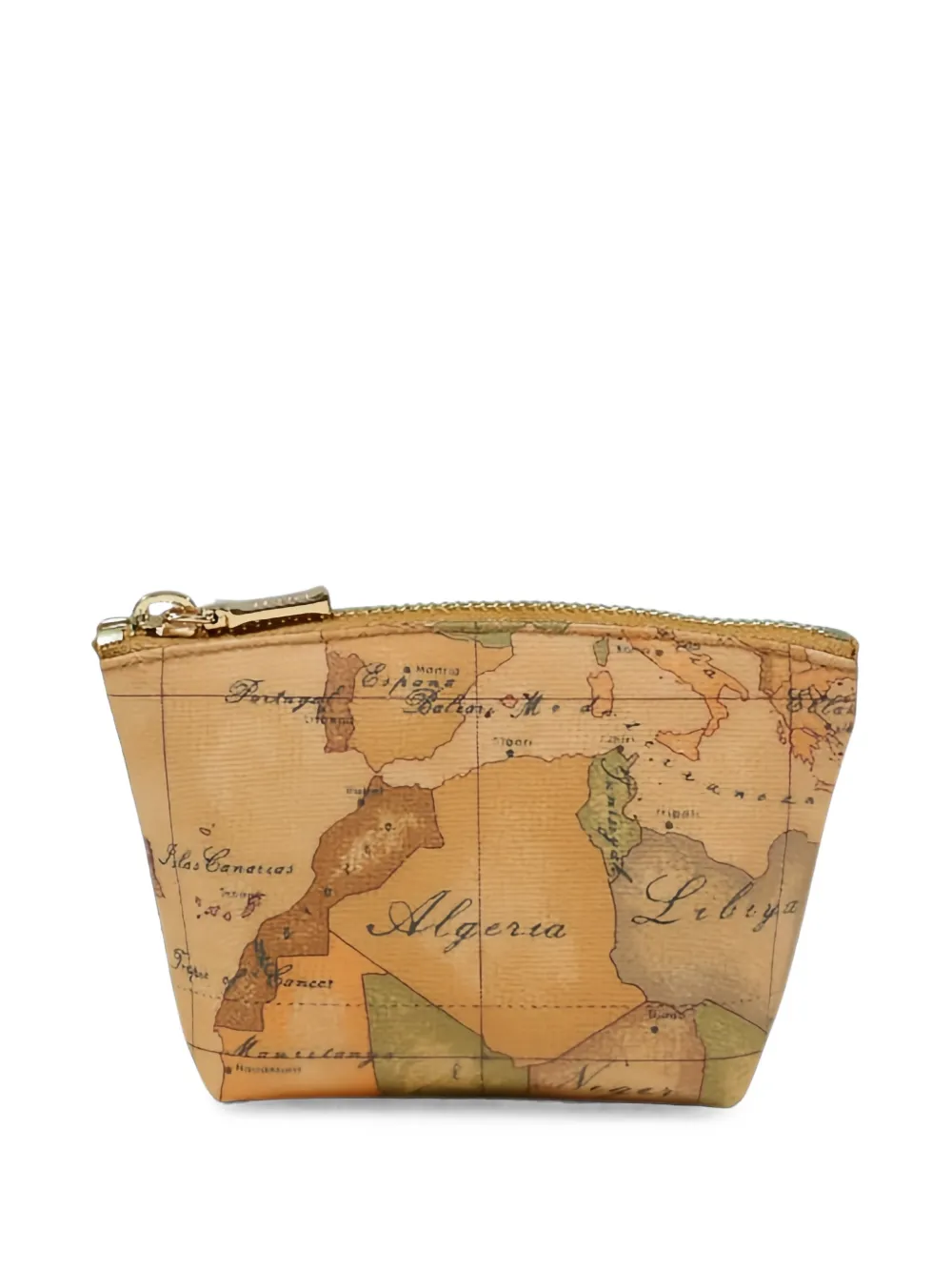 ALVIERO MARTINI 1° CLASSE Geo Map-print pouch bag - Toni neutri