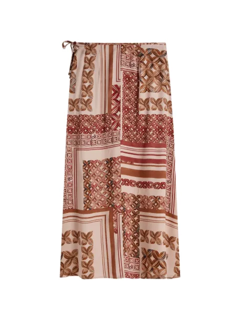 Scotch & Soda tile-print wrap maxi skirt
