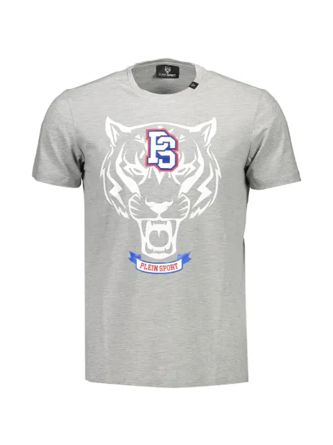 Plein Sport playera con estampado de tigre y acabado jaspeado