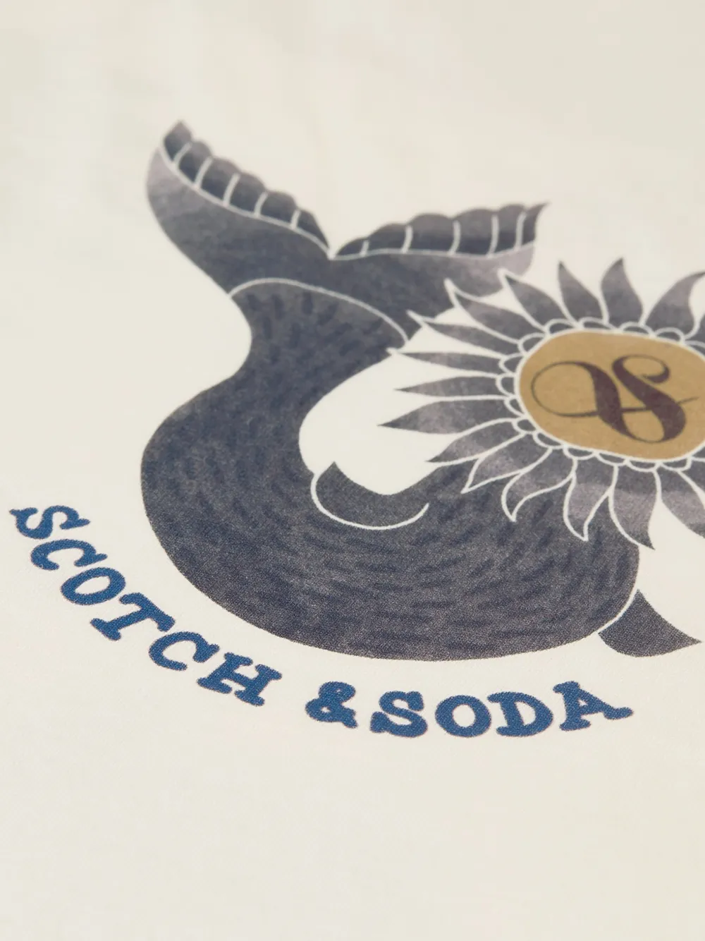 Scotch & Soda T-shirt met grafische print Beige