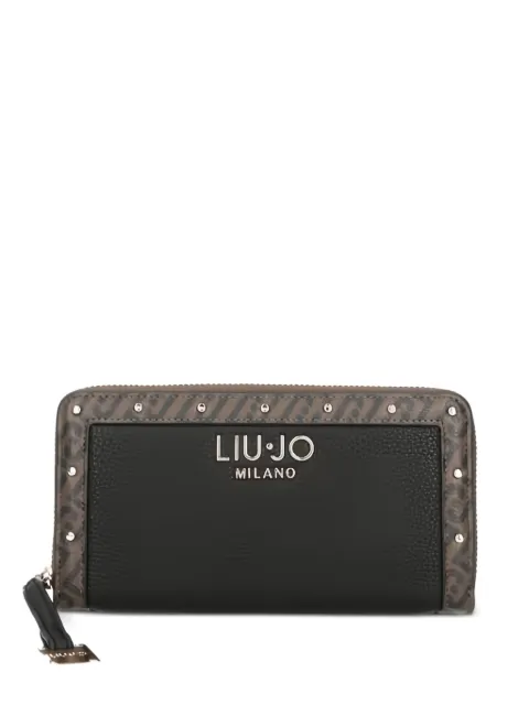 LIU JO monogram-print studded wallet
