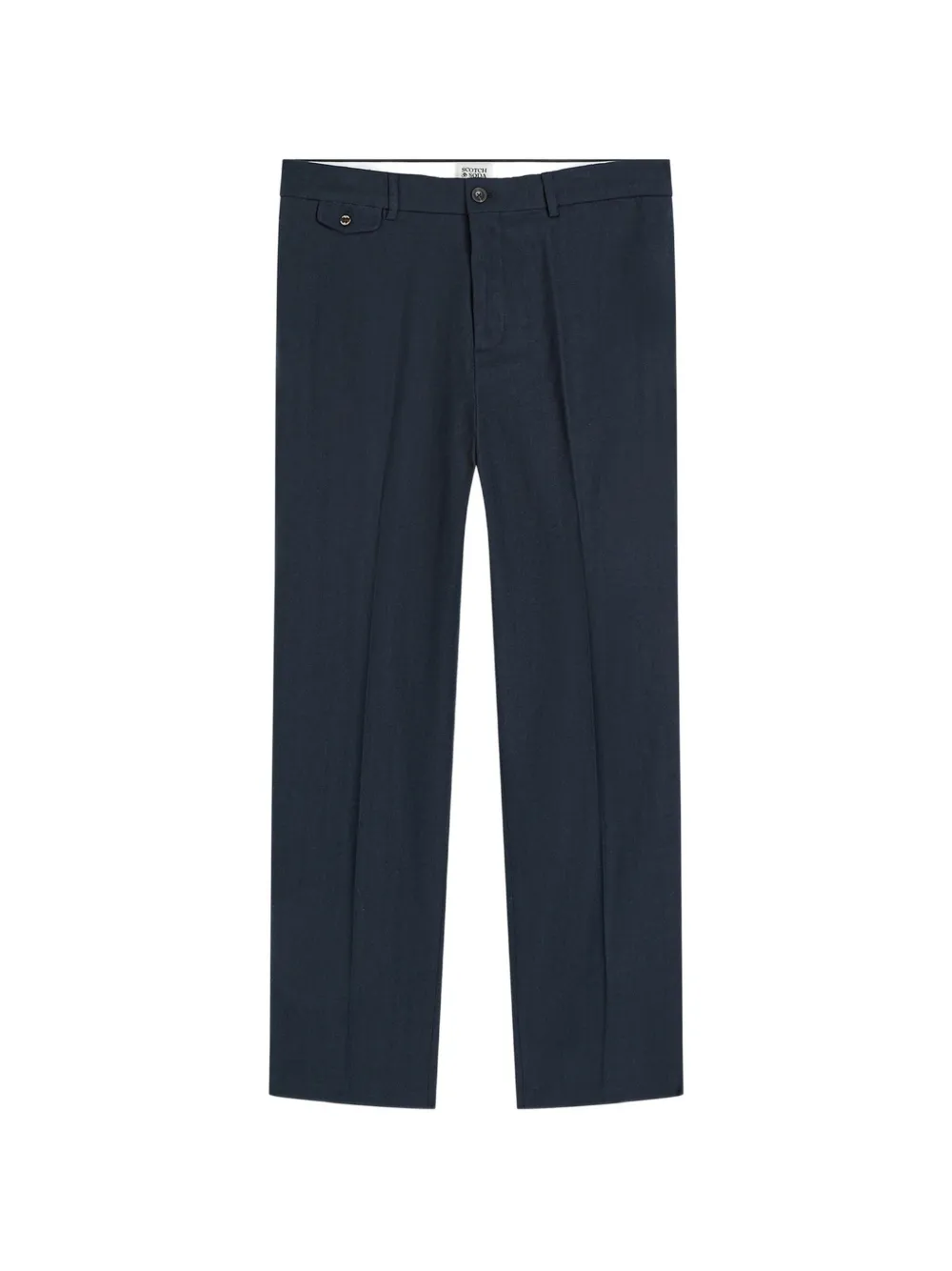 Scotch & Soda herringbone-weave tailored trousers - Bleu