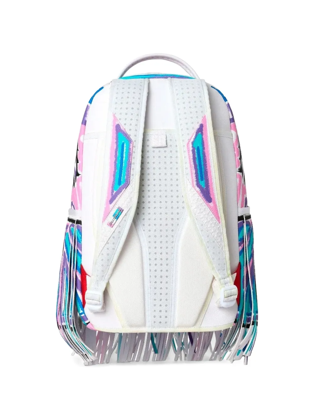 Sprayground x Sandflower A.I. African Intelligence Motivated Motion rugzak met franje Zilver