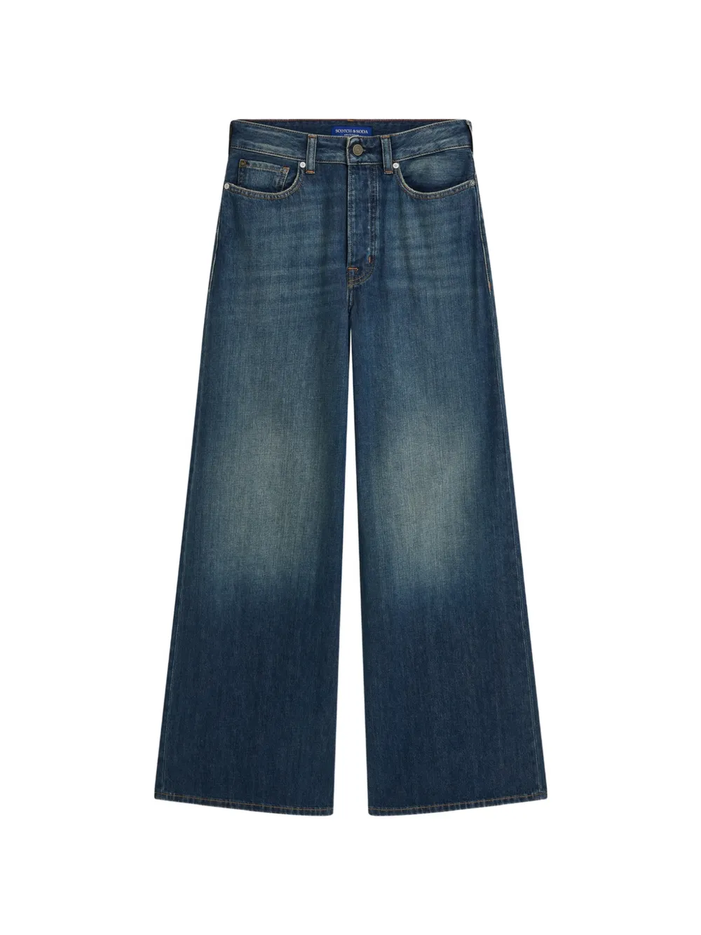 Scotch & Soda wide-leg whiskered jeans - Blu