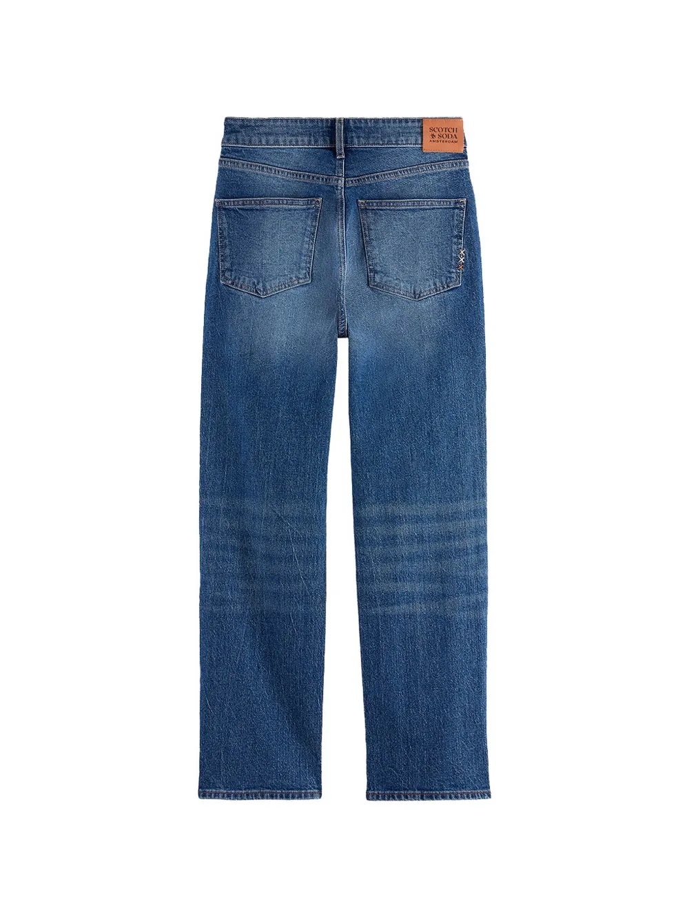 Scotch & Soda Straight jeans met vervaagd effect Blauw