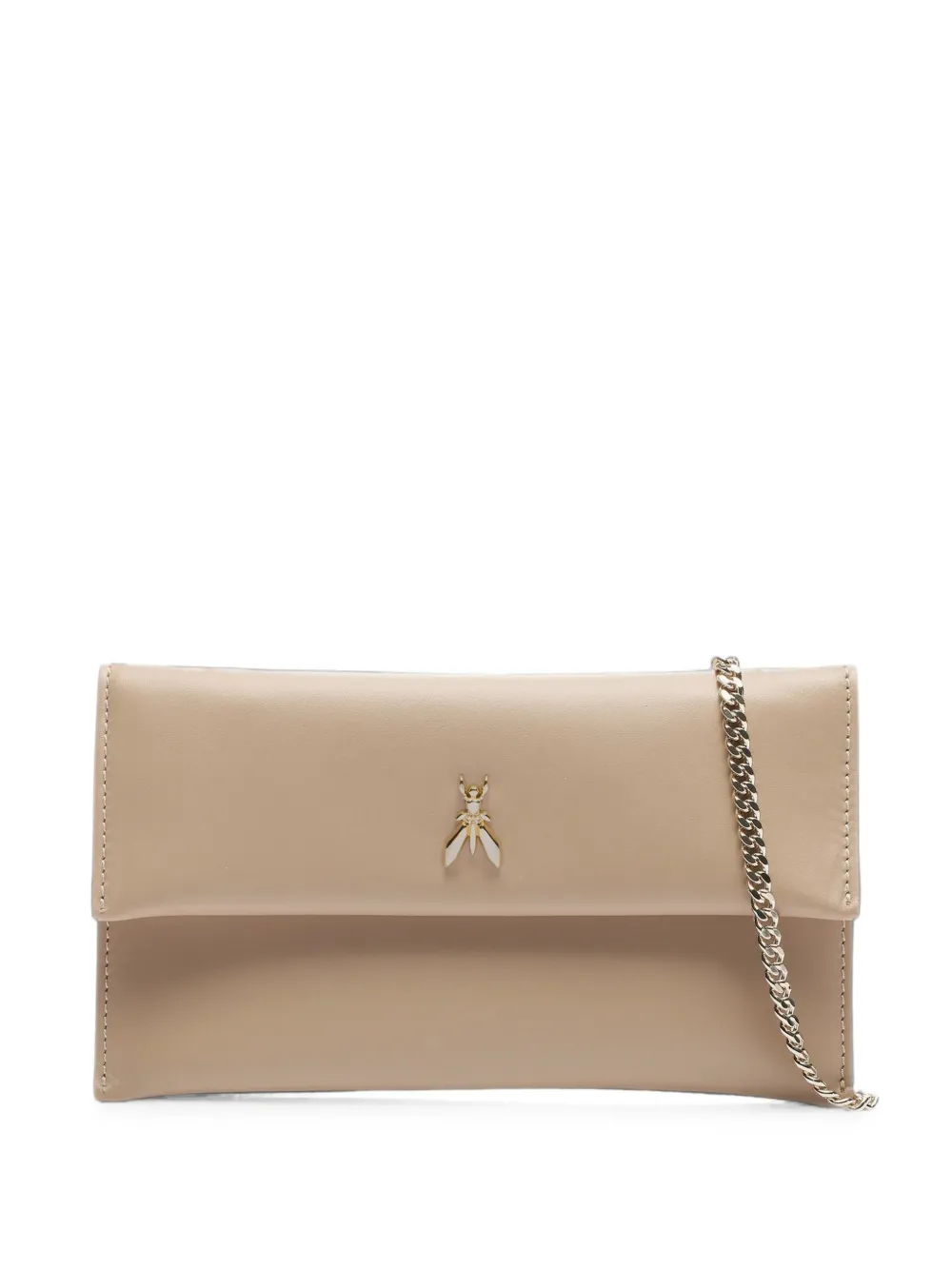 Patrizia Pepe Fly logo-plaque clutch bag - Toni neutri