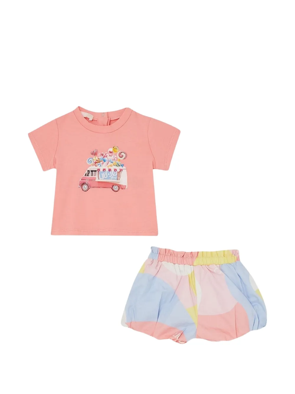 Liu Jo Kids graphic-print shorts set - Rose Liu Jo Kids graphic-print shorts set - Rose