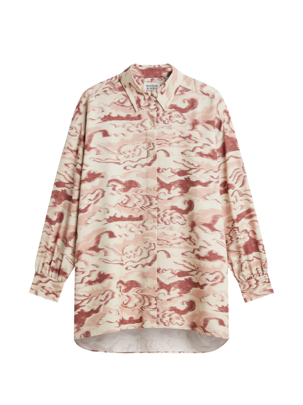 Scotch & Soda ikat-print long-sleeve shirt