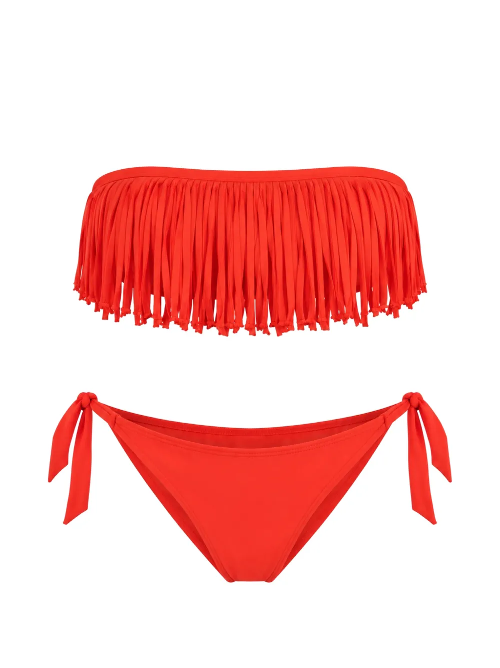 BANANA MOON Westo Fringes bandeau bikini - Rouge BANANA MOON Westo Fringes bandeau bikini - Rouge