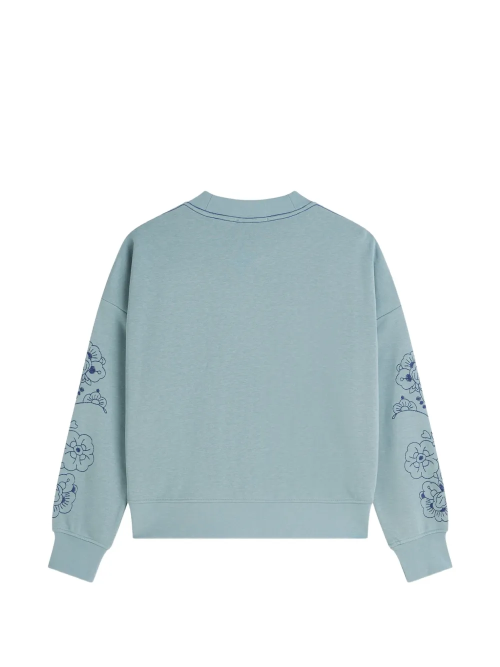 Scotch & Soda Sweater met geborduurde bloemen Blauw