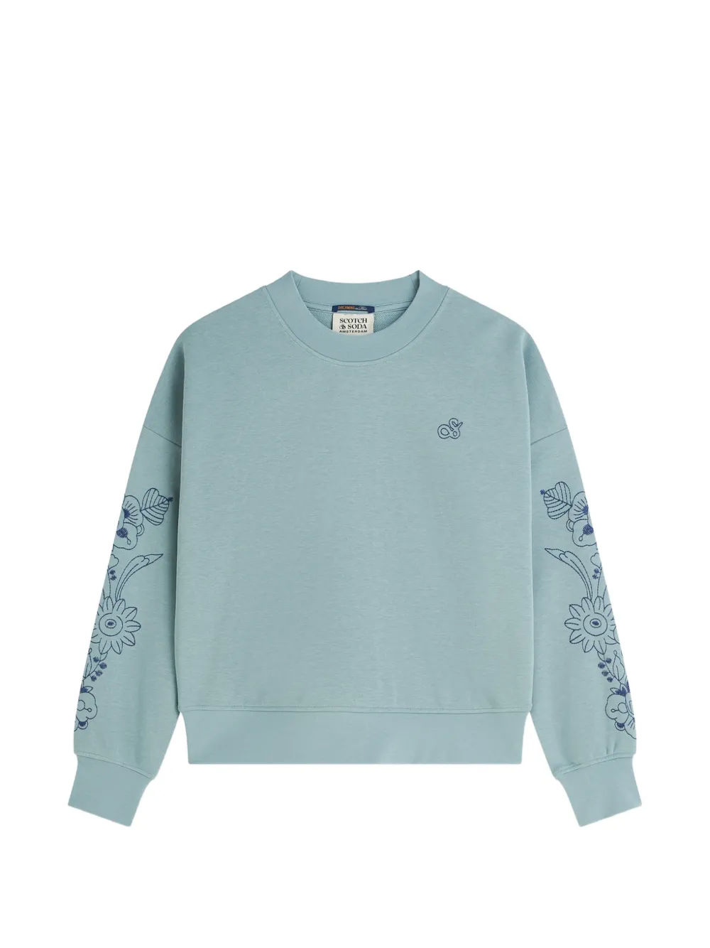 Scotch & Soda floral-embroidered sweatshirt