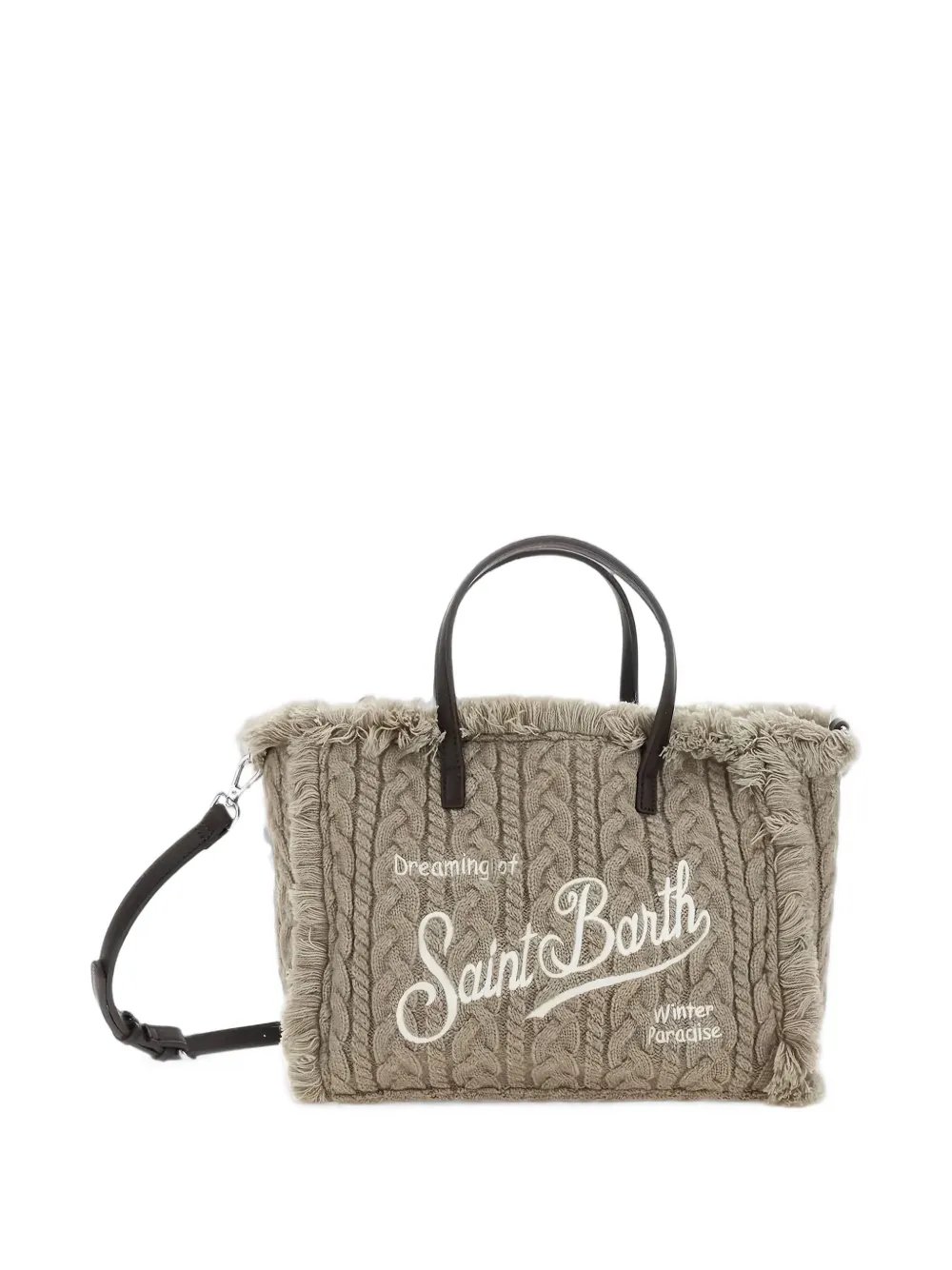 MC2 Saint Barth Colette cable-knit tote bag Beige