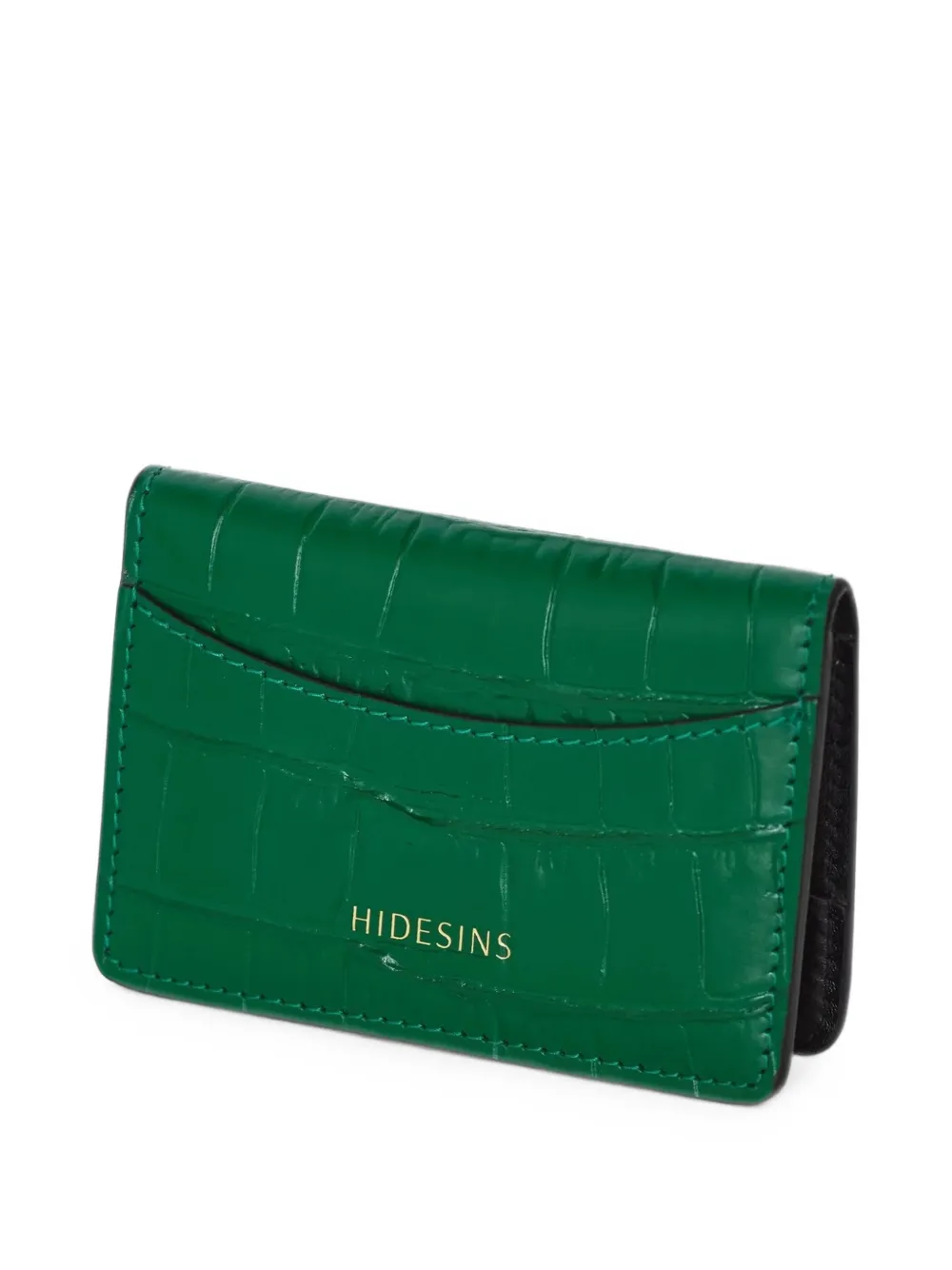 HIDESINS croc-effect wallet - Verde