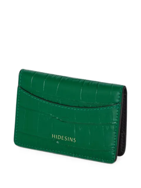 HIDESINS croc-effect wallet