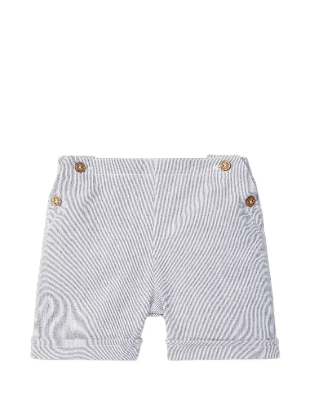 Wedoble striped button-detail shorts - Bianco