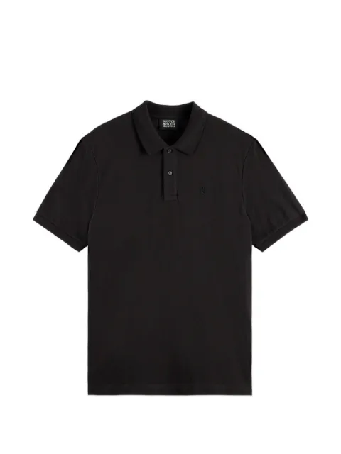 Scotch & Soda polo i piqué med broderet logo