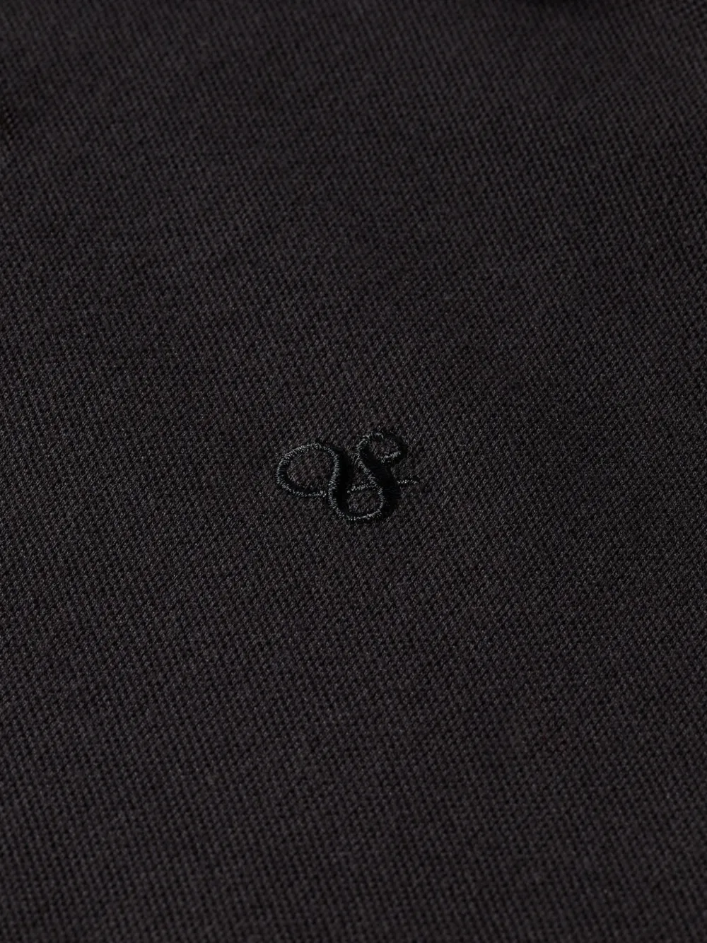 Scotch & Soda Piqué poloshirt met geborduurd logo Zwart