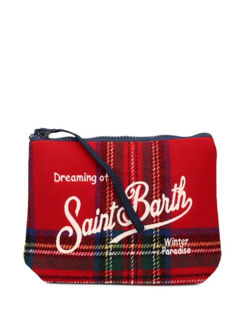 MC2 Saint Barth bolsa de mano con estampado tartán y logo bordado