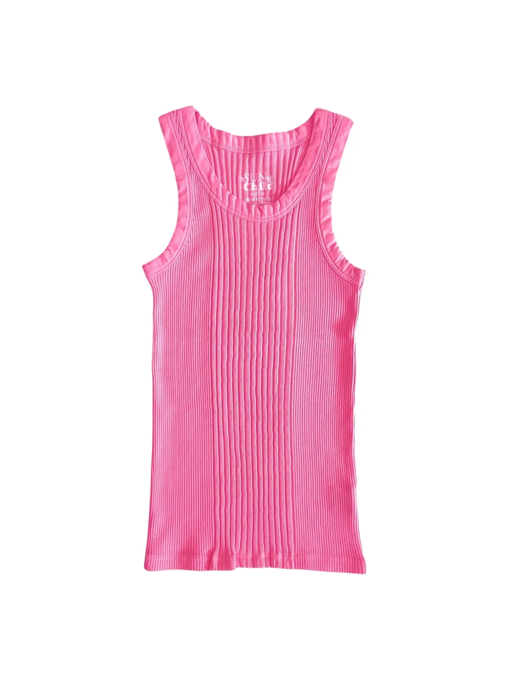 SUN68 KIDS Ribgebreide top Roze