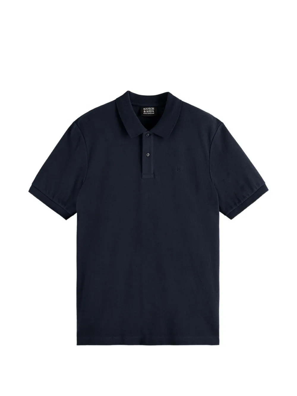 Scotch & Soda Poloshirt met geborduurd logo Blauw
