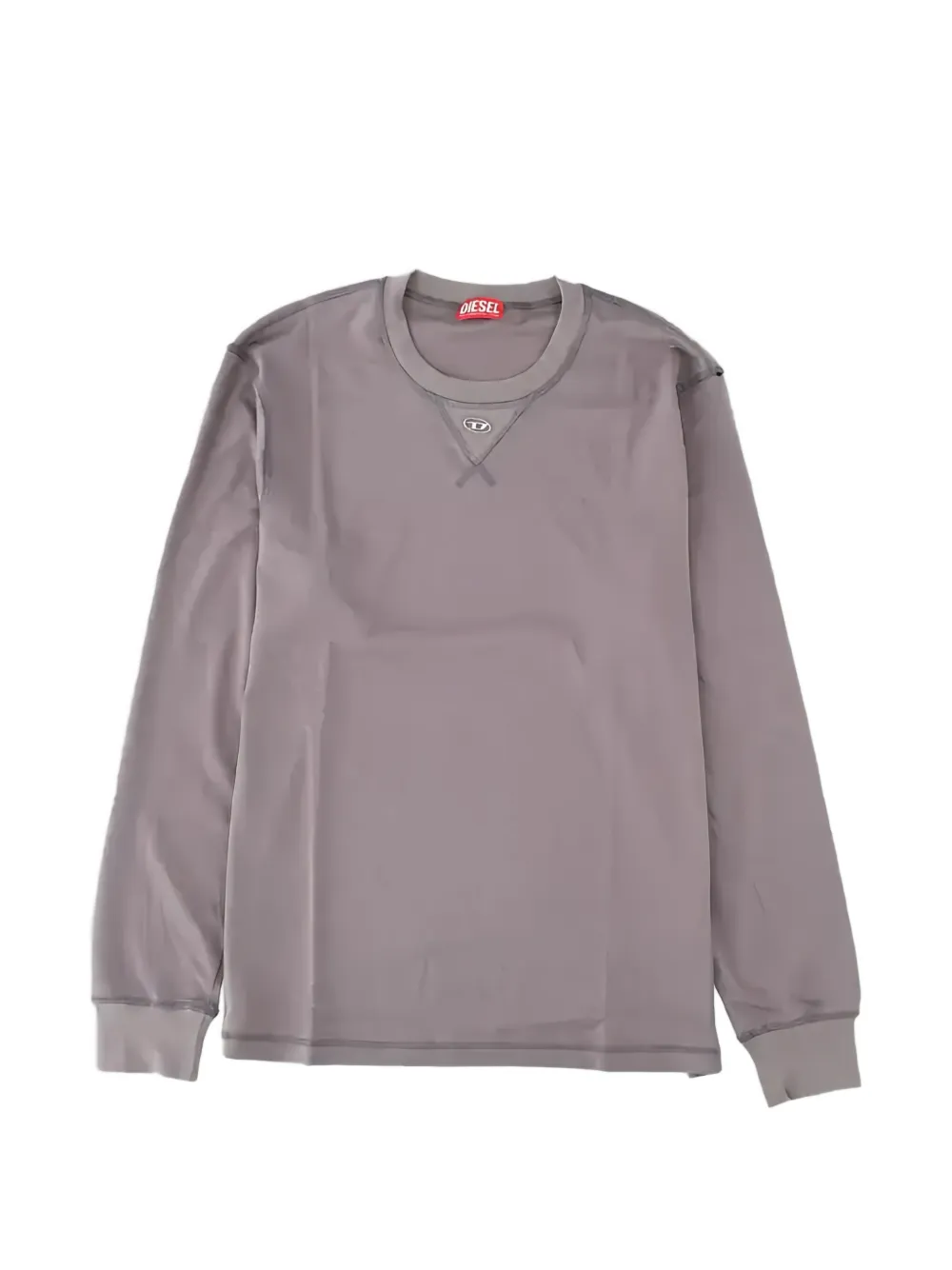 Diesel logo-plaque long-sleeved sweater