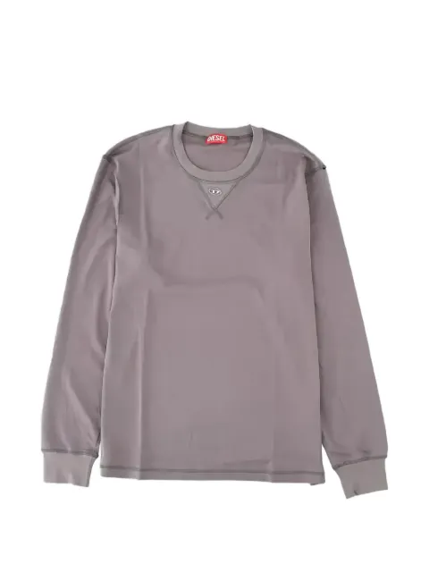 Diesel logo-plaque long-sleeved sweater