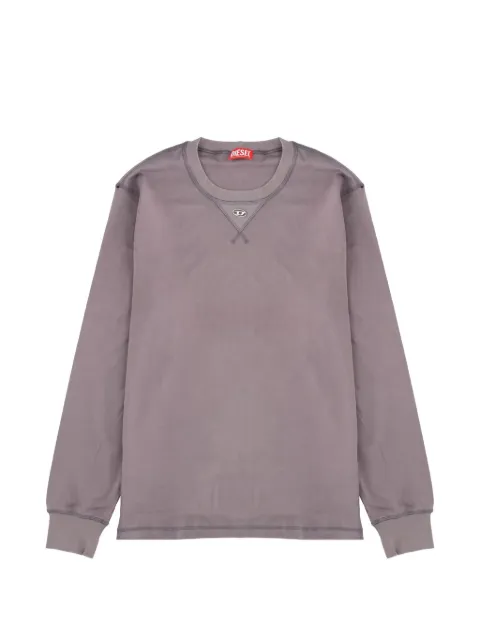 Diesel logo-plaque long-sleeved sweater