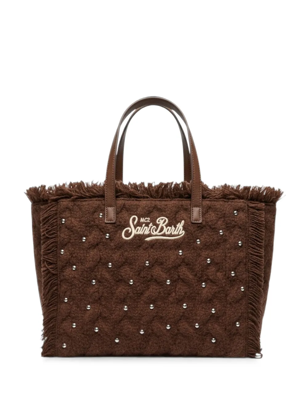 MC2 Saint Barth Colette studded fringed tote bag