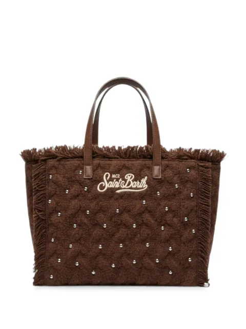 MC2 Saint Barth Colette studded fringed tote bag