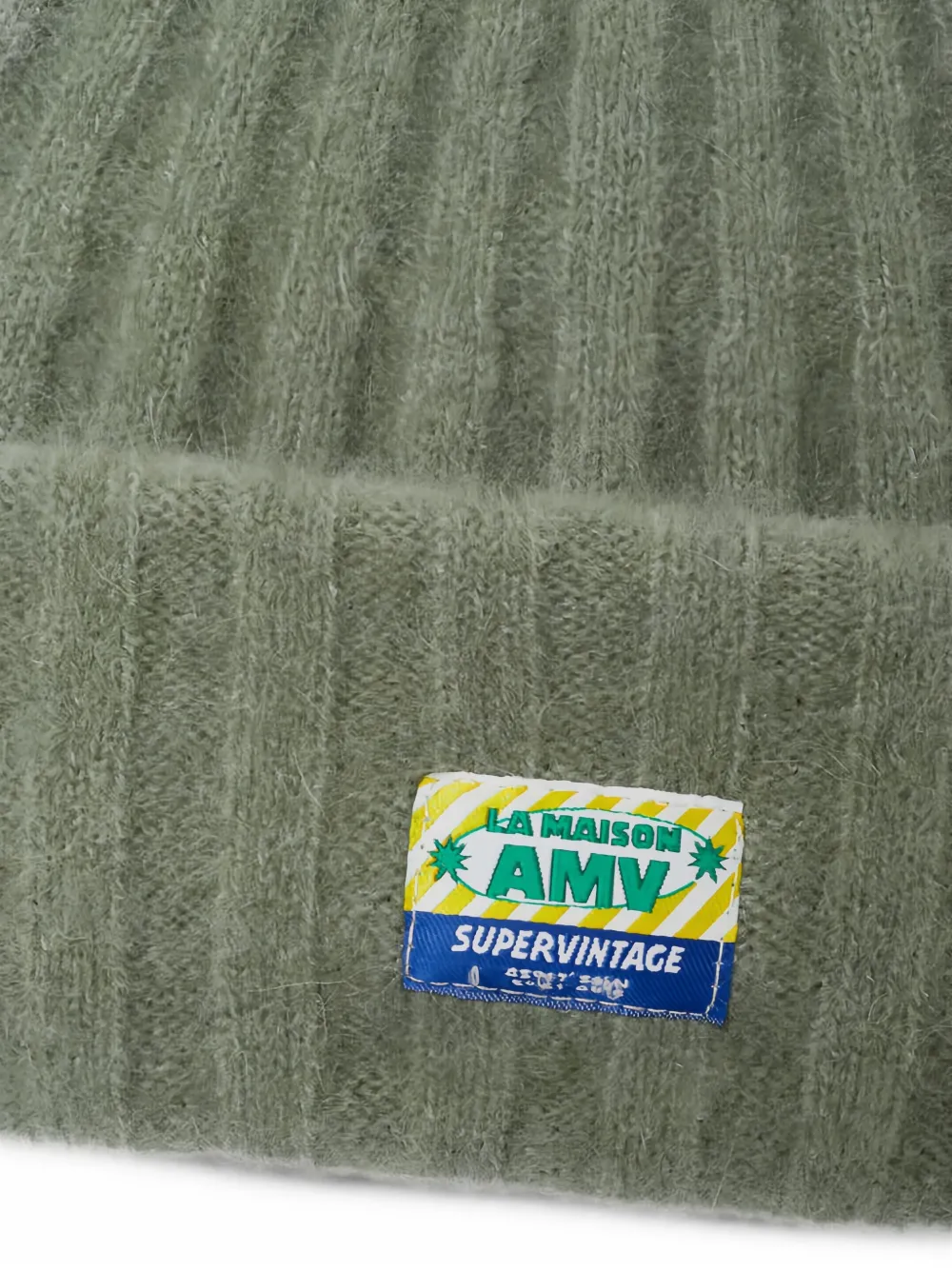 American Vintage Vitow logo-patch beanie hat Groen