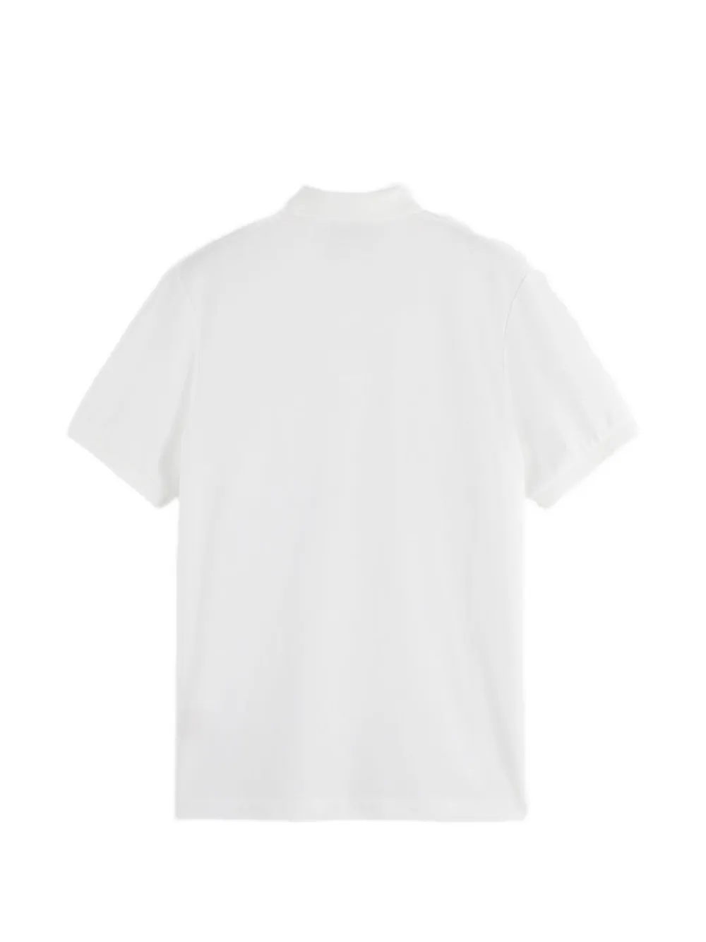 Scotch & Soda Piqué poloshirt met geborduurd logo Wit