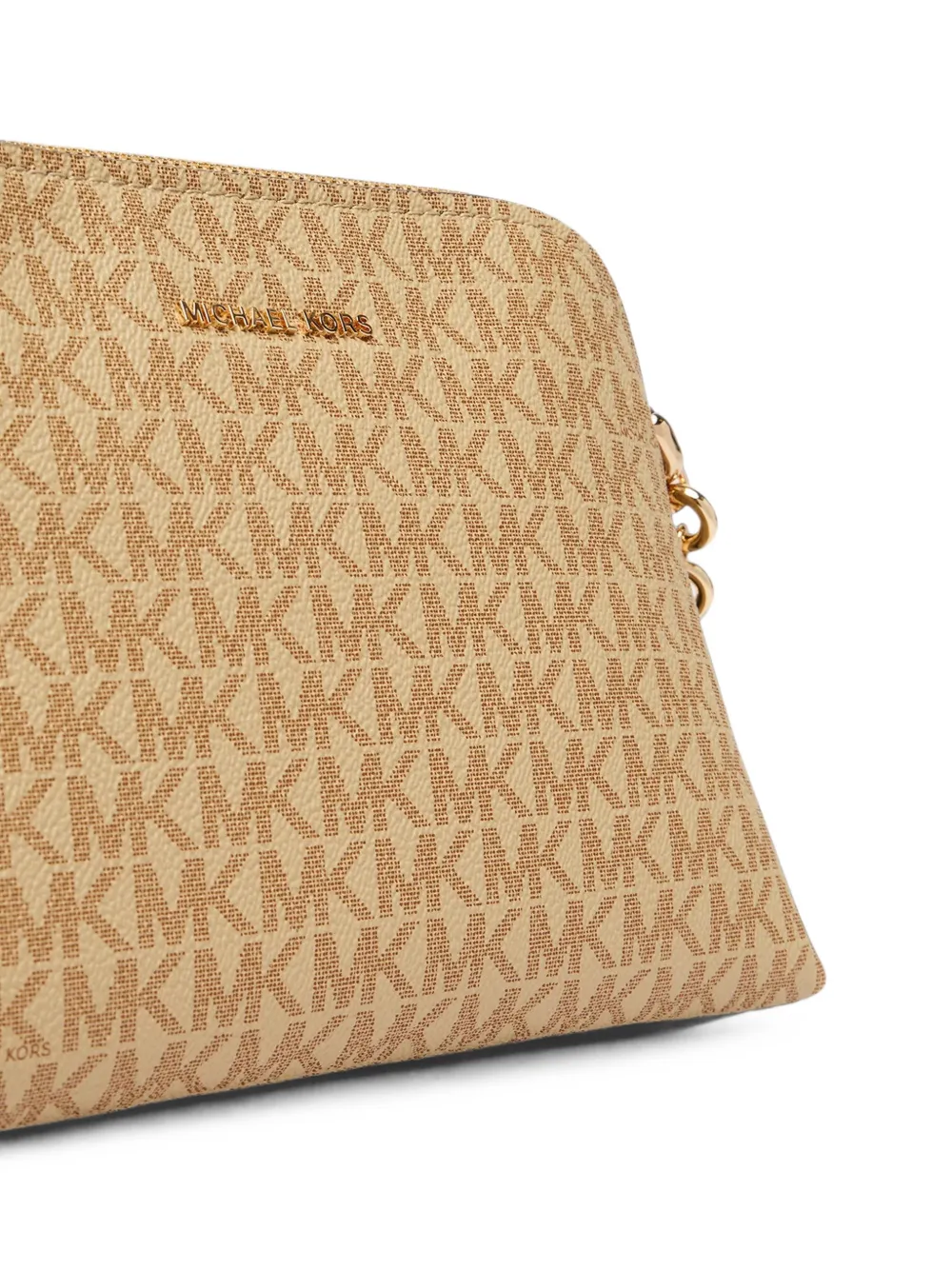 Michael Kors Koepelvormige schoudertas met logo-monogram Beige
