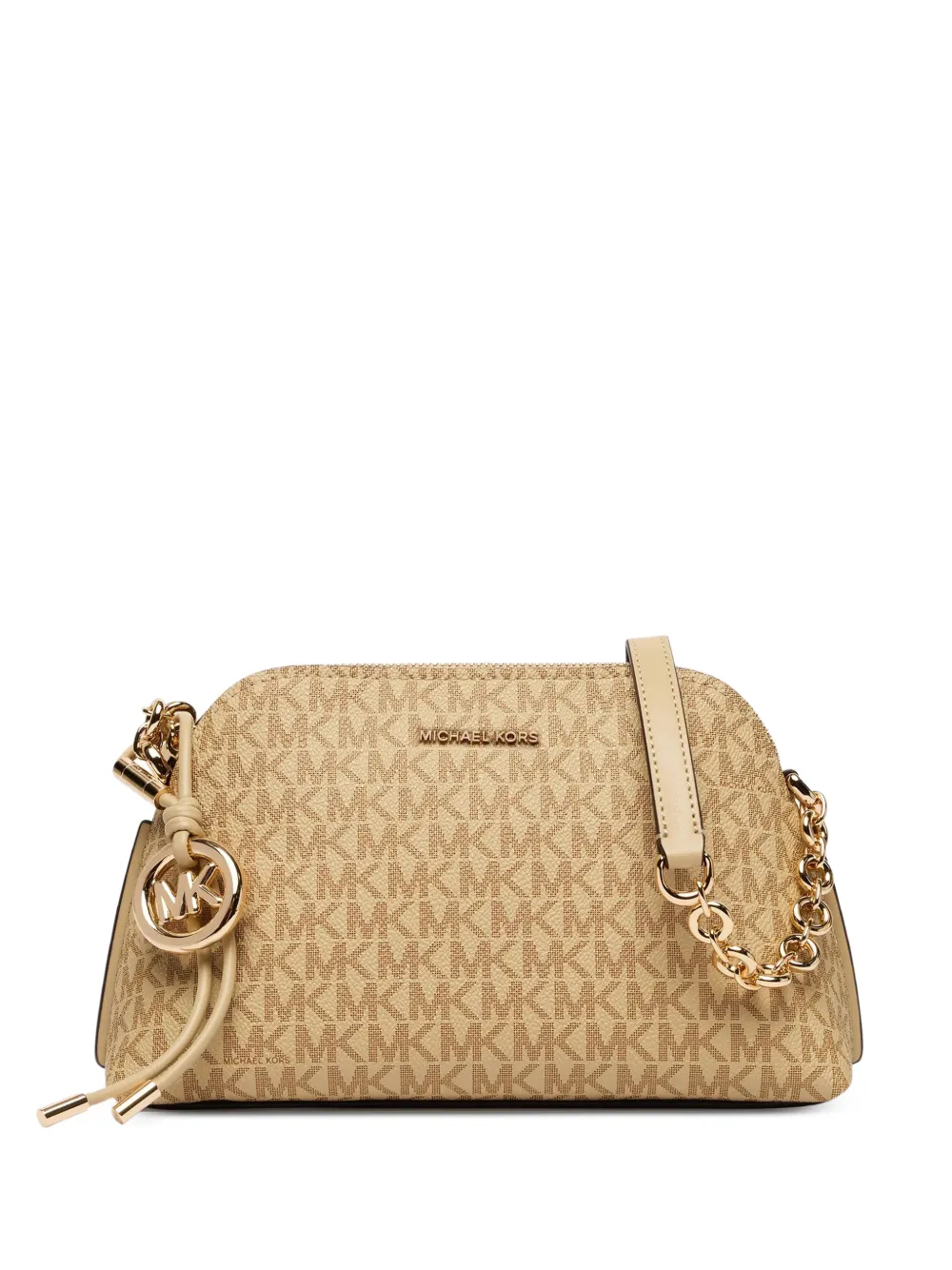 Michael Kors logo-monogram dome shoulder bag - Neutrals