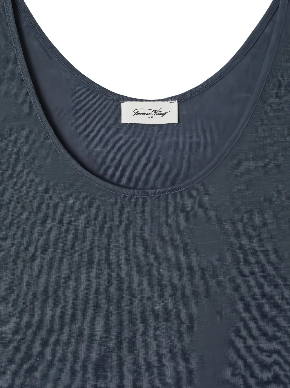 American Vintage Dualy T-shirt met diepe ronde hals Blauw