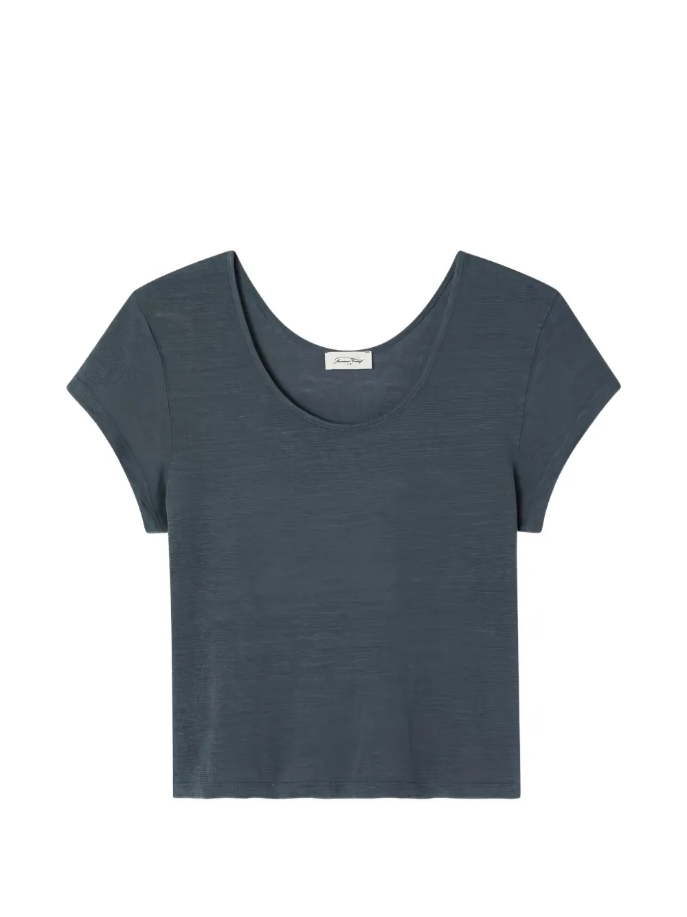 American Vintage Dualy scoop-neck T-shirt - Blau
