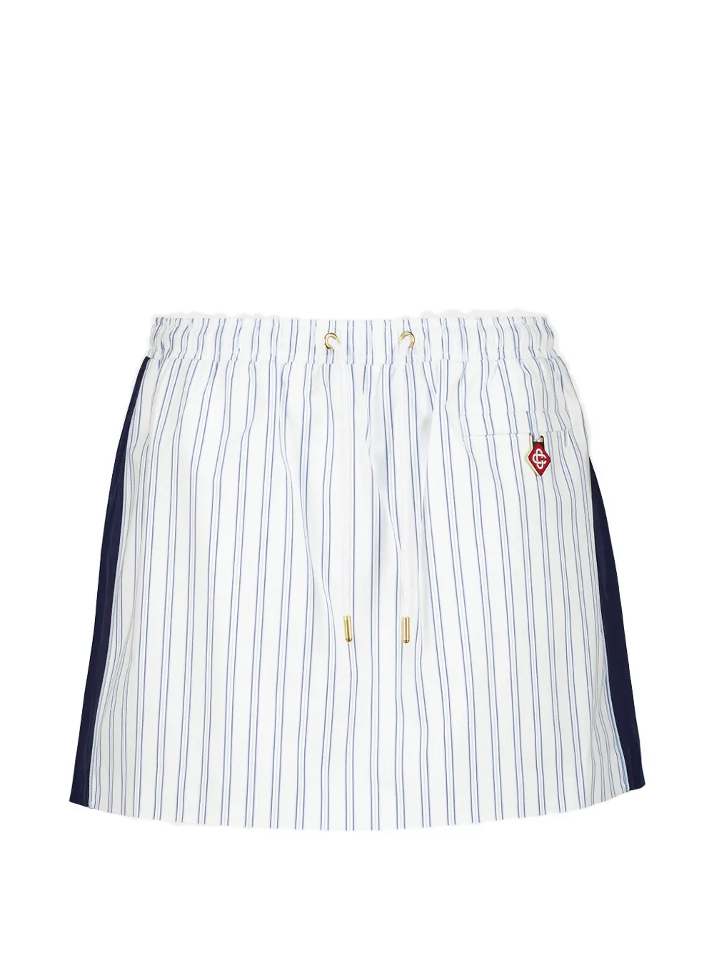Casablanca pinstripe-print drawstring mini skirt Casablanca pinstripe-print drawstring mini skirt